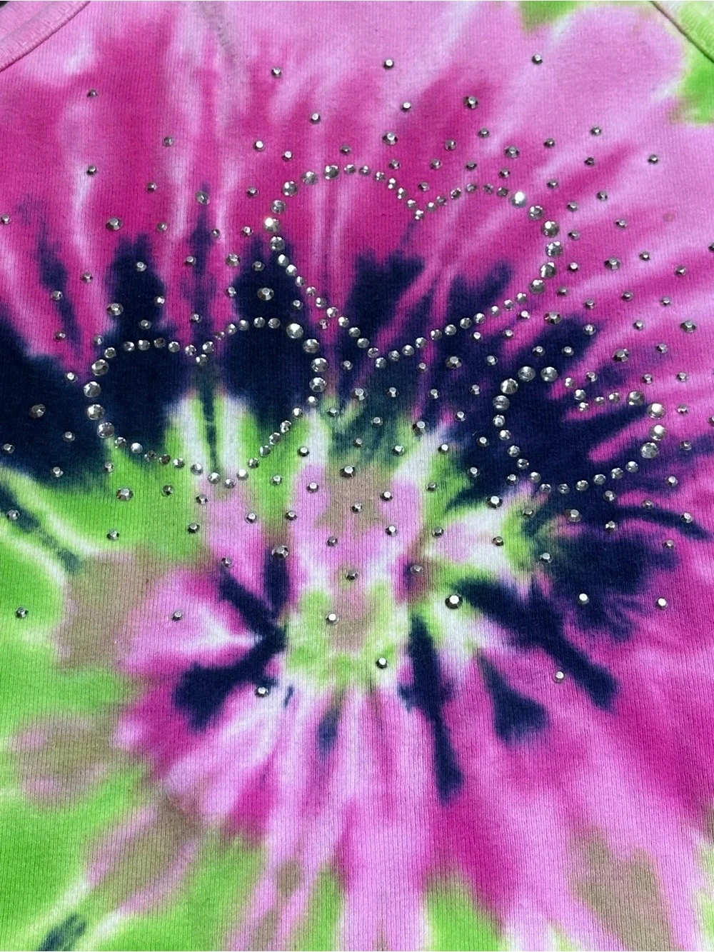 Girls Tie-Dye Ruffle Hem Tank Dress - Pink, Green, Navy